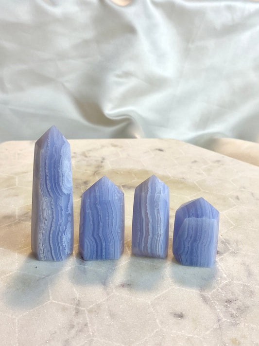 Blue Lade Agate Towers