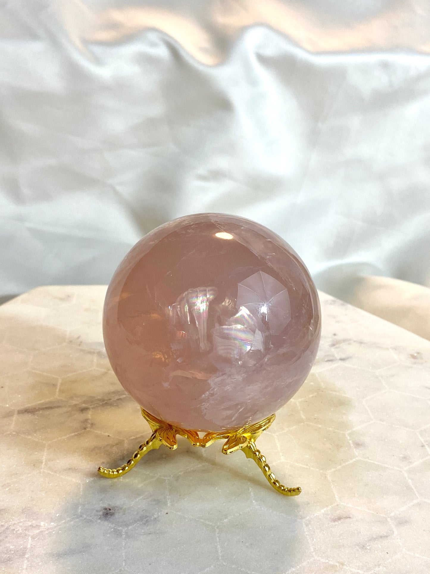 12 Stars Rose Quartz Sphere