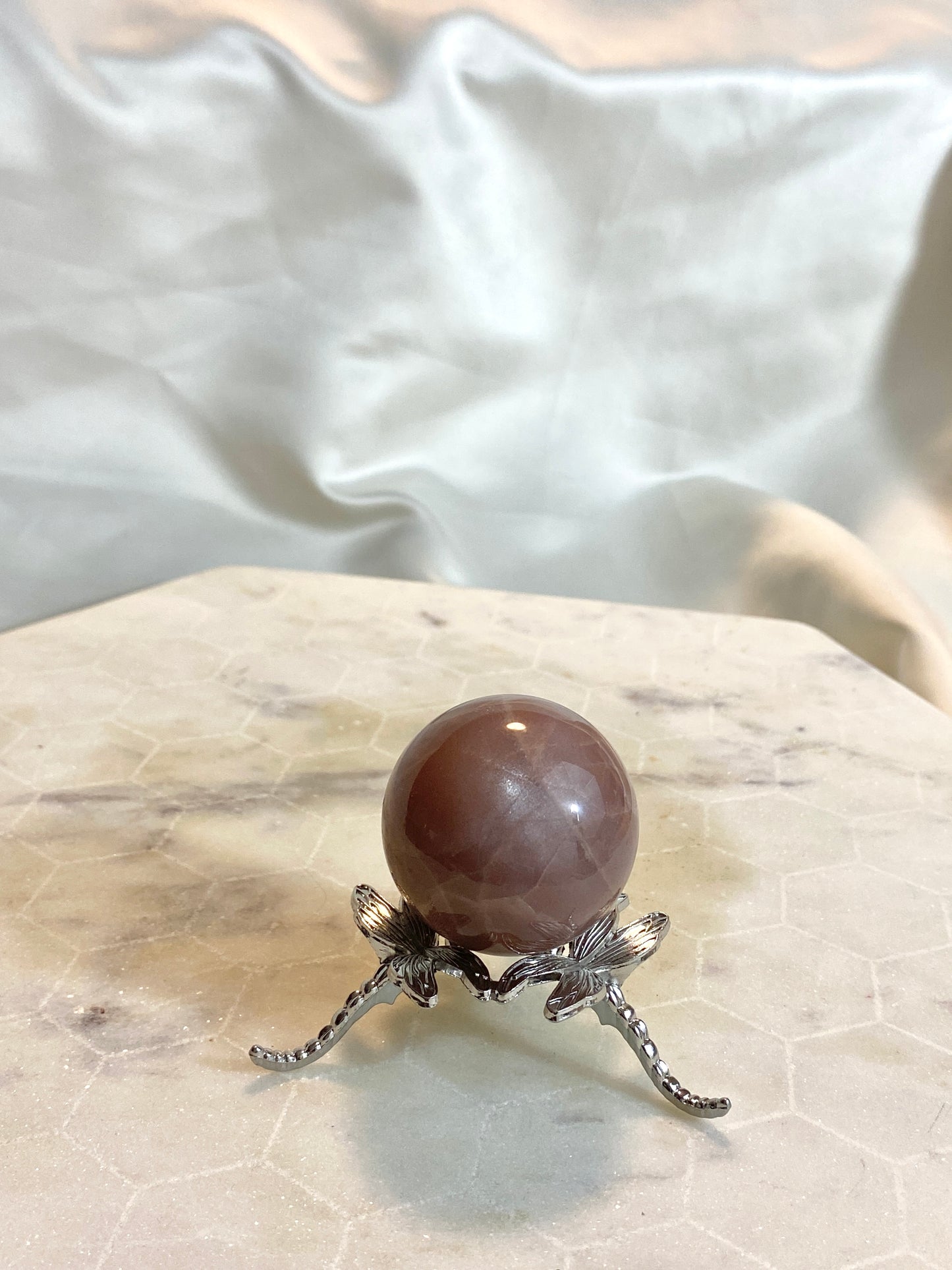 Peach Moonstone/Sunstone Sphere