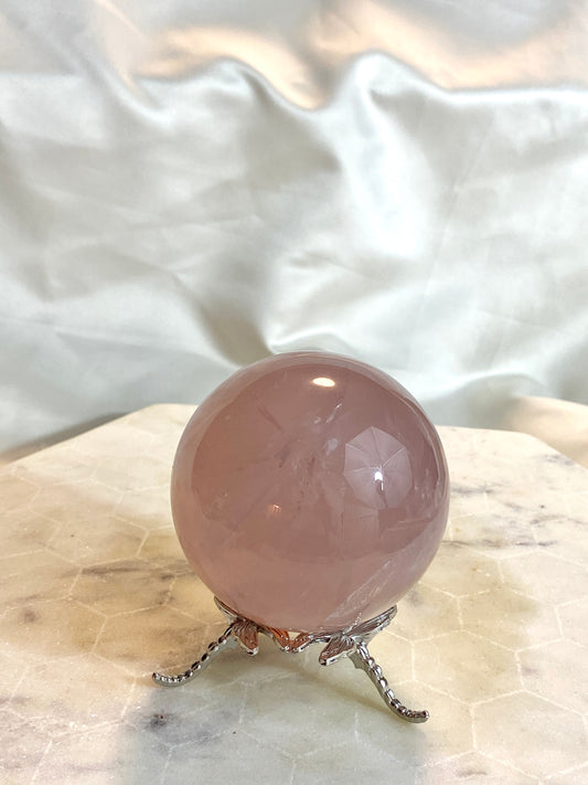 12 Stars Rose Quartz Sphere