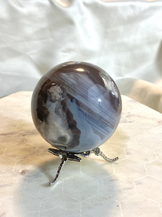 Flower Agate Sphere