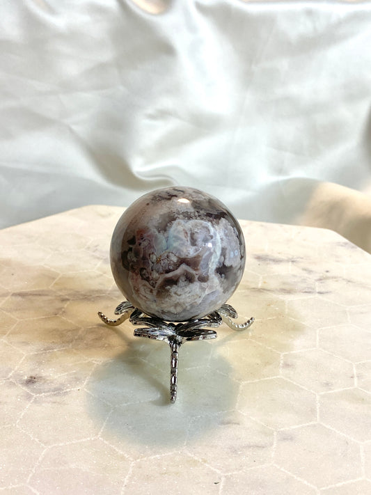 Flower Agate Sphere