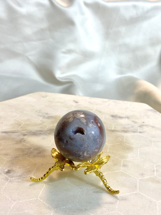 Flower Agate Sphere