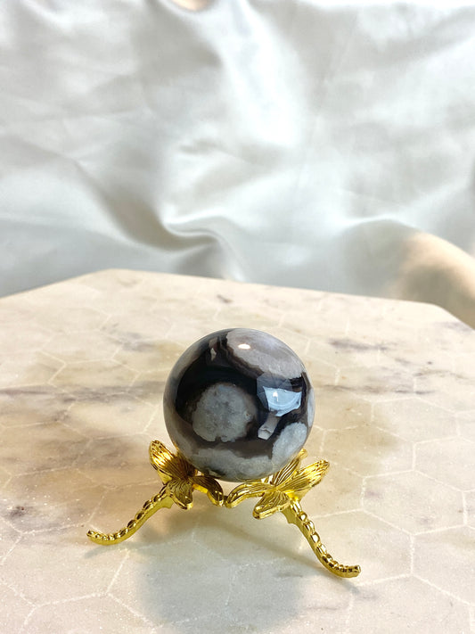 Flower Agate Sphere