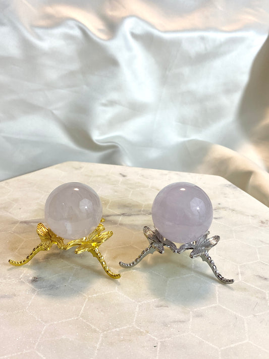 Periwinkle Rose Quartz Spheres