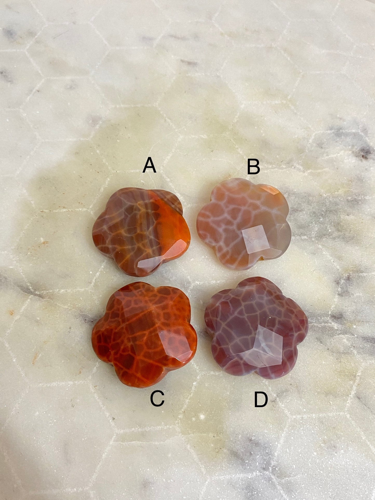 Fire Agate Flowers