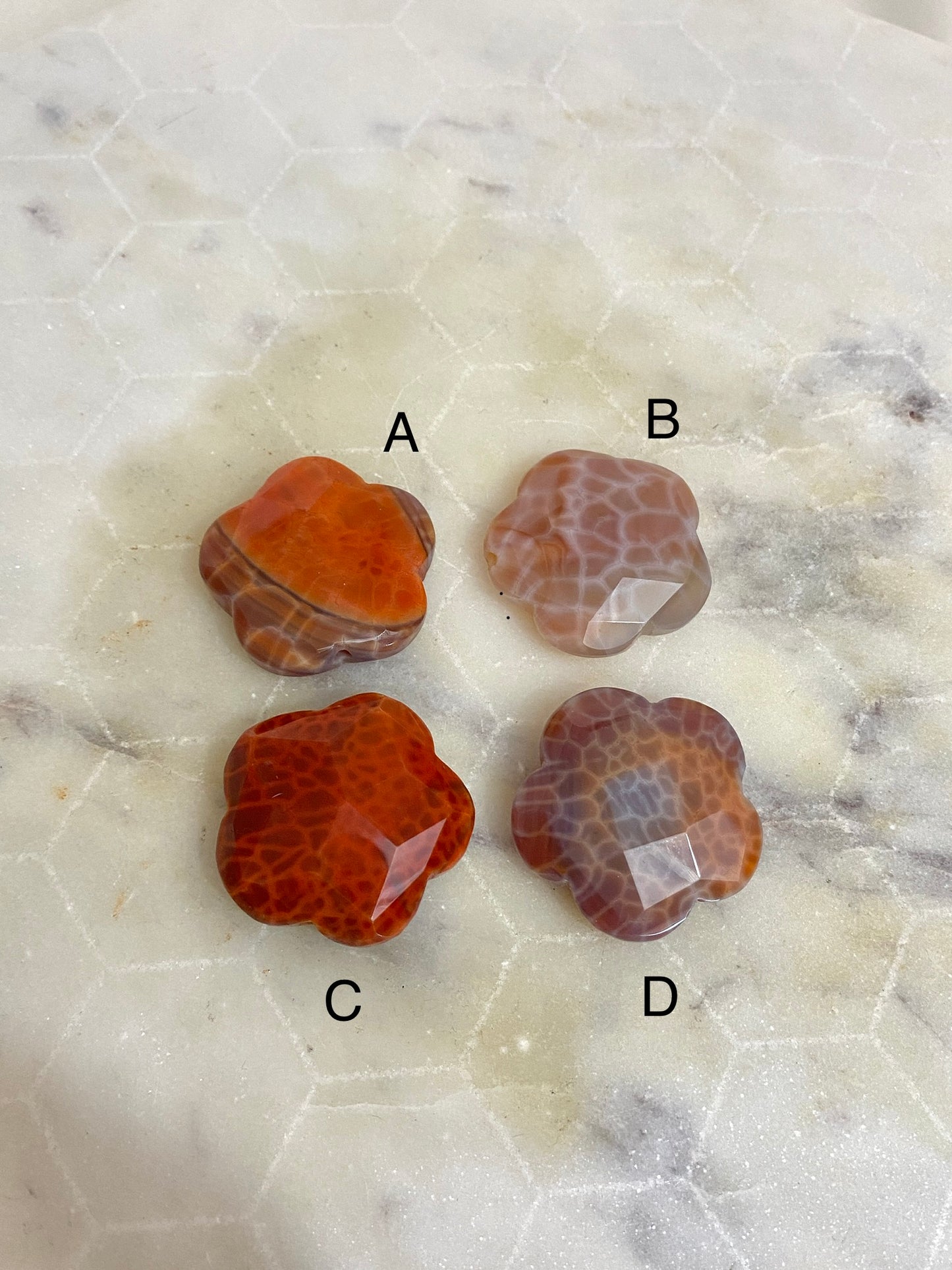 Fire Agate Flowers